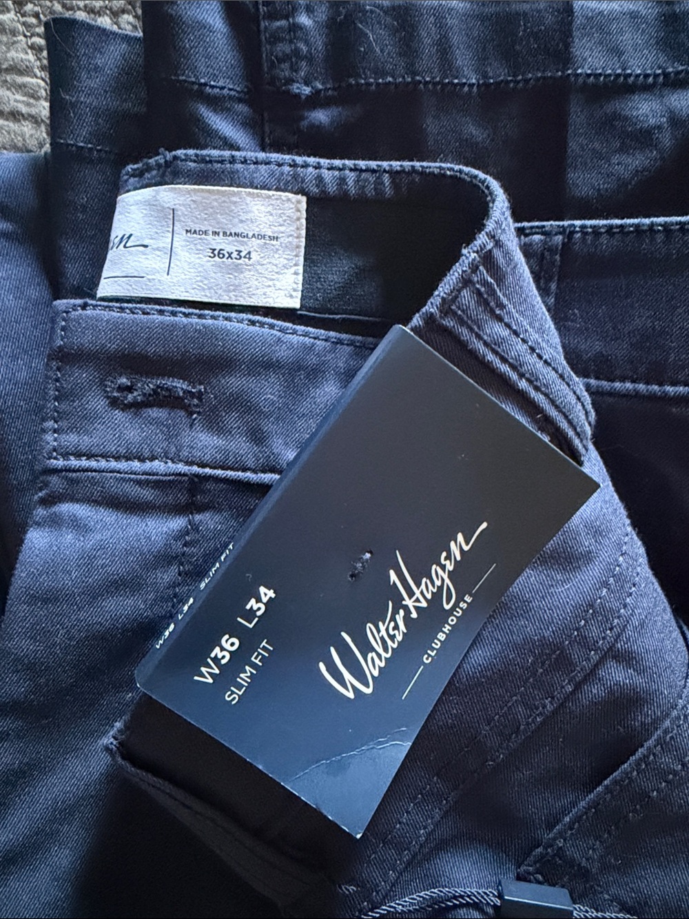 Walter Hagen Slim Fit Pants in Dark Navy